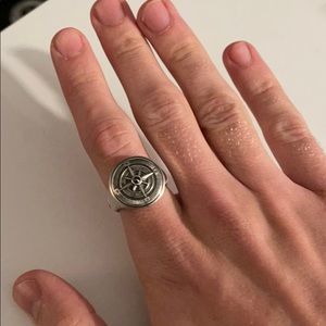 David Yurman black diamond compass ring